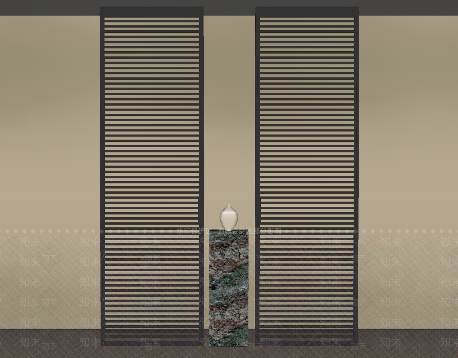 现代简约屏风SU模型下载【ID:1204178982】