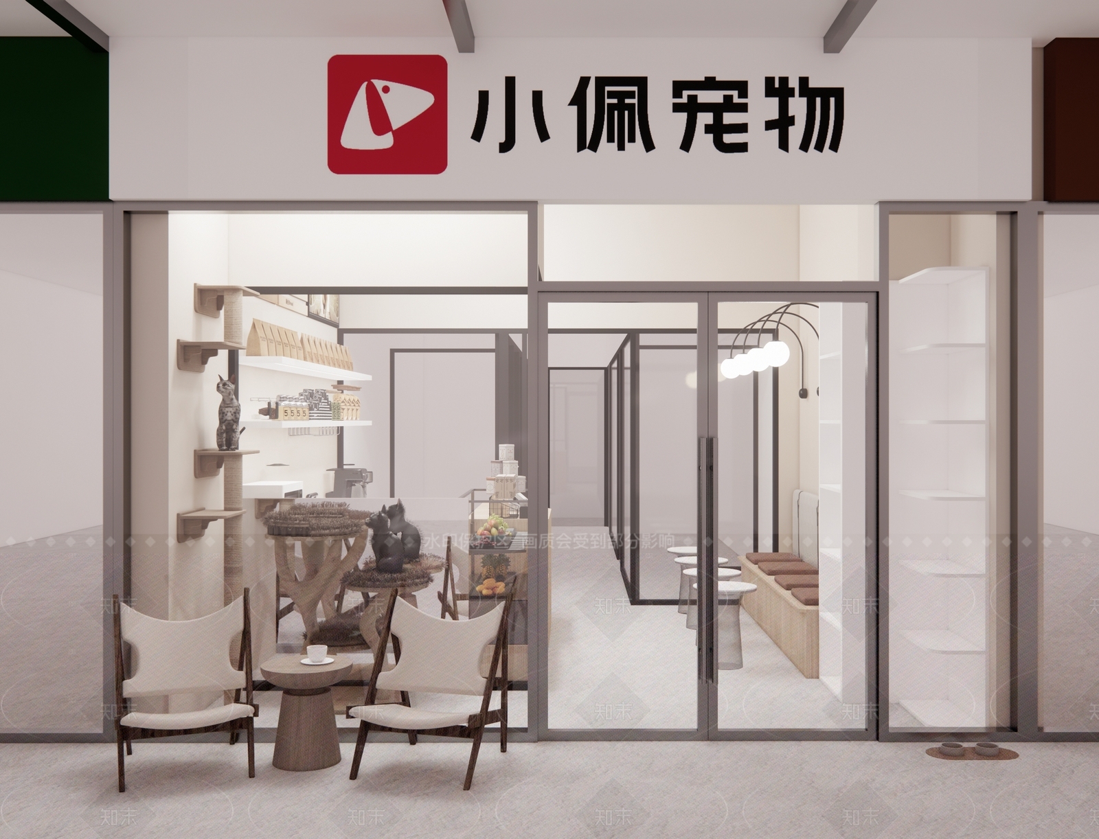 现代宠物店SU模型下载【ID:1205123928】