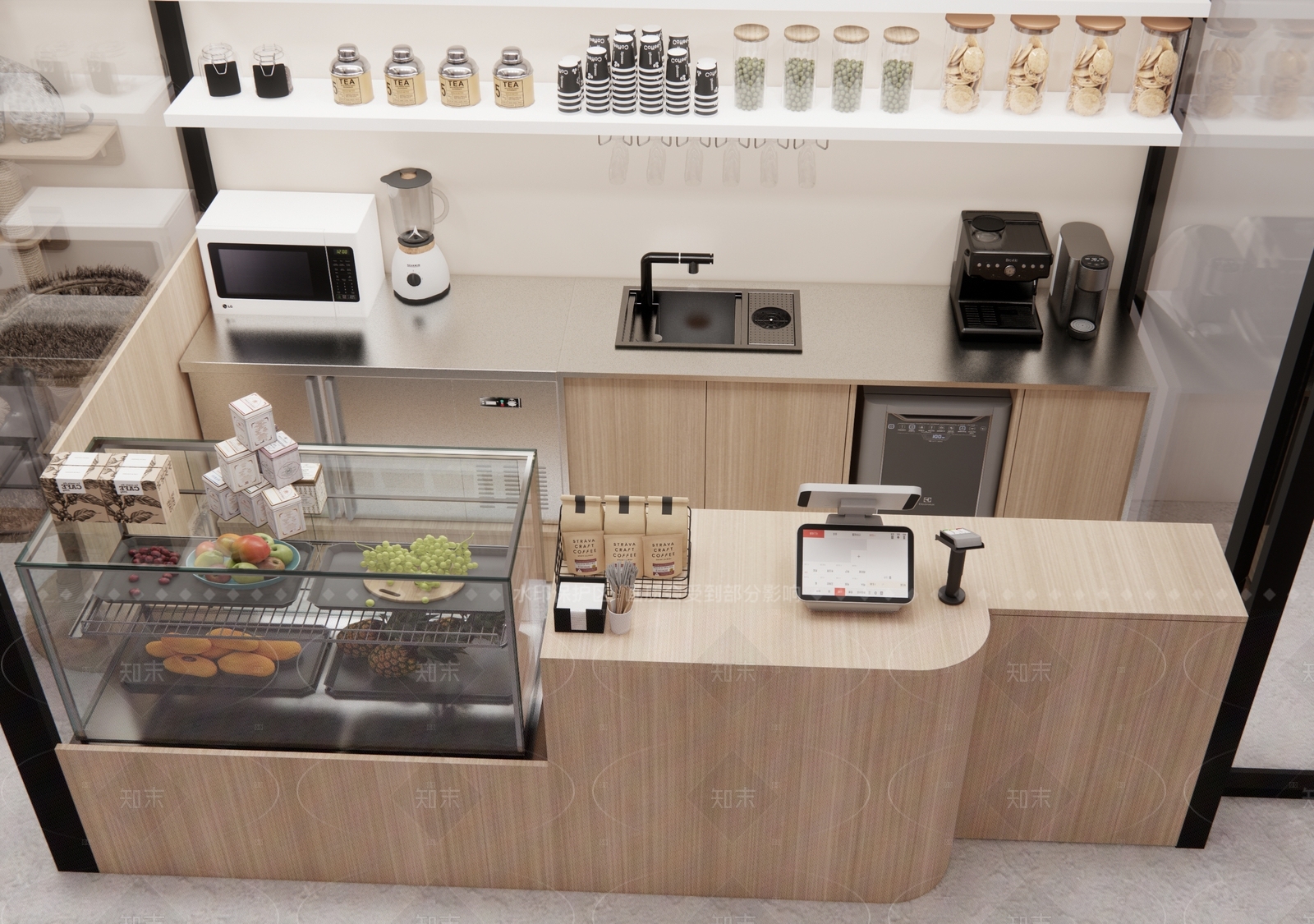 现代宠物店SU模型下载【ID:1205123928】