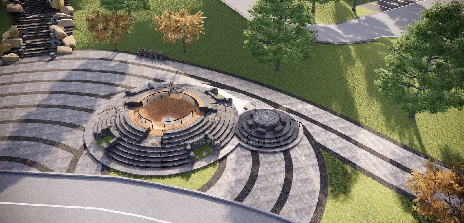 现代景观公园SU模型下载【ID:1204181268】