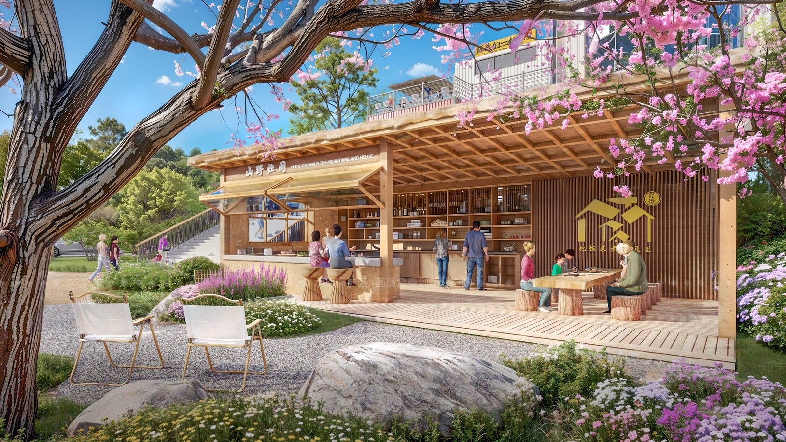 新中式现代其他景观小建筑SU模型下载【ID:1204181934】