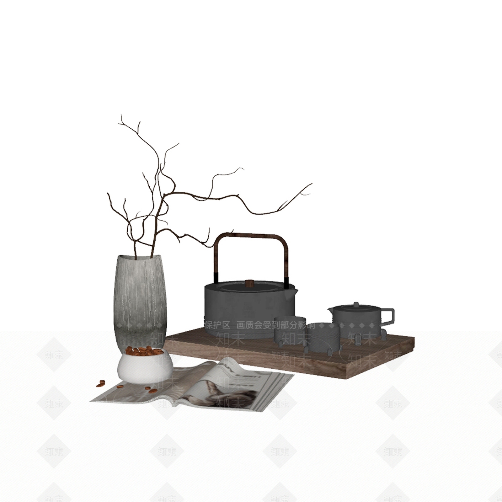 茶具SU模型下载【ID:1204185563】