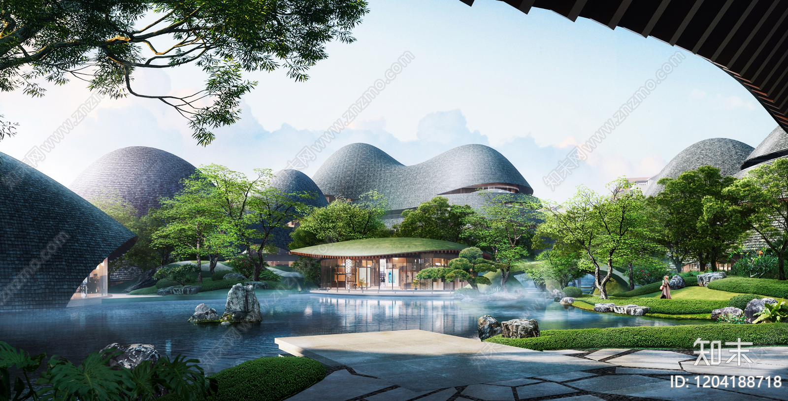 中式酒店景观下载【ID:1204188718】
