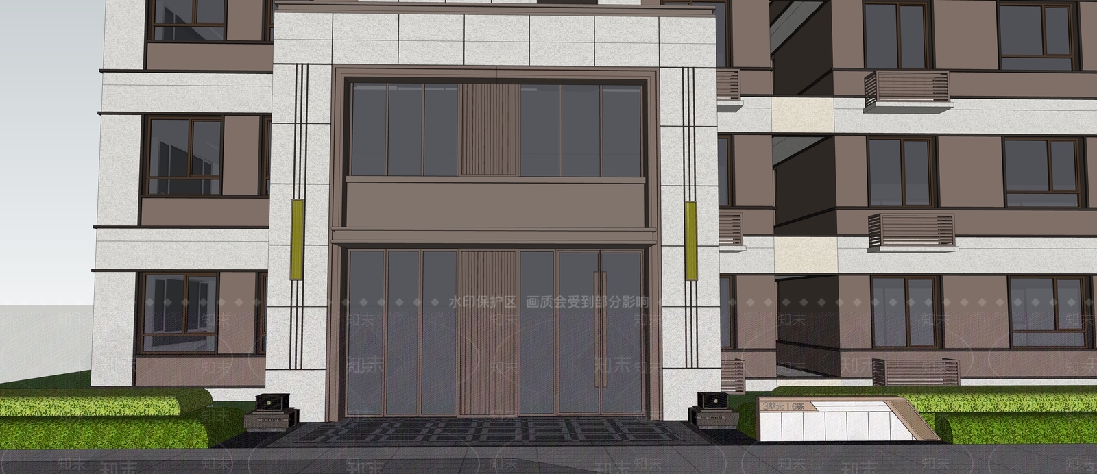 现代新中式景观导视SU模型下载【ID:1204193487】