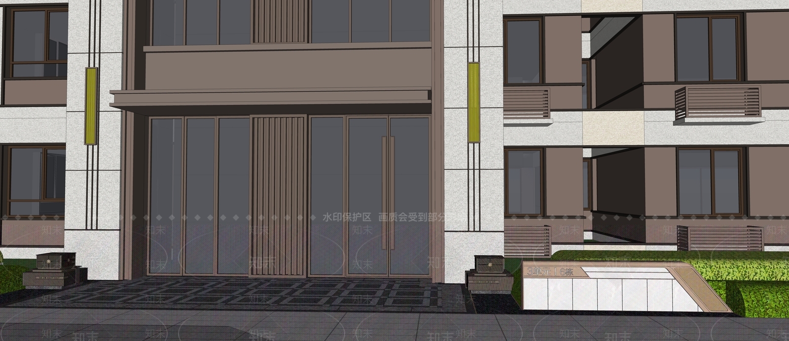 现代新中式景观导视SU模型下载【ID:1204193487】