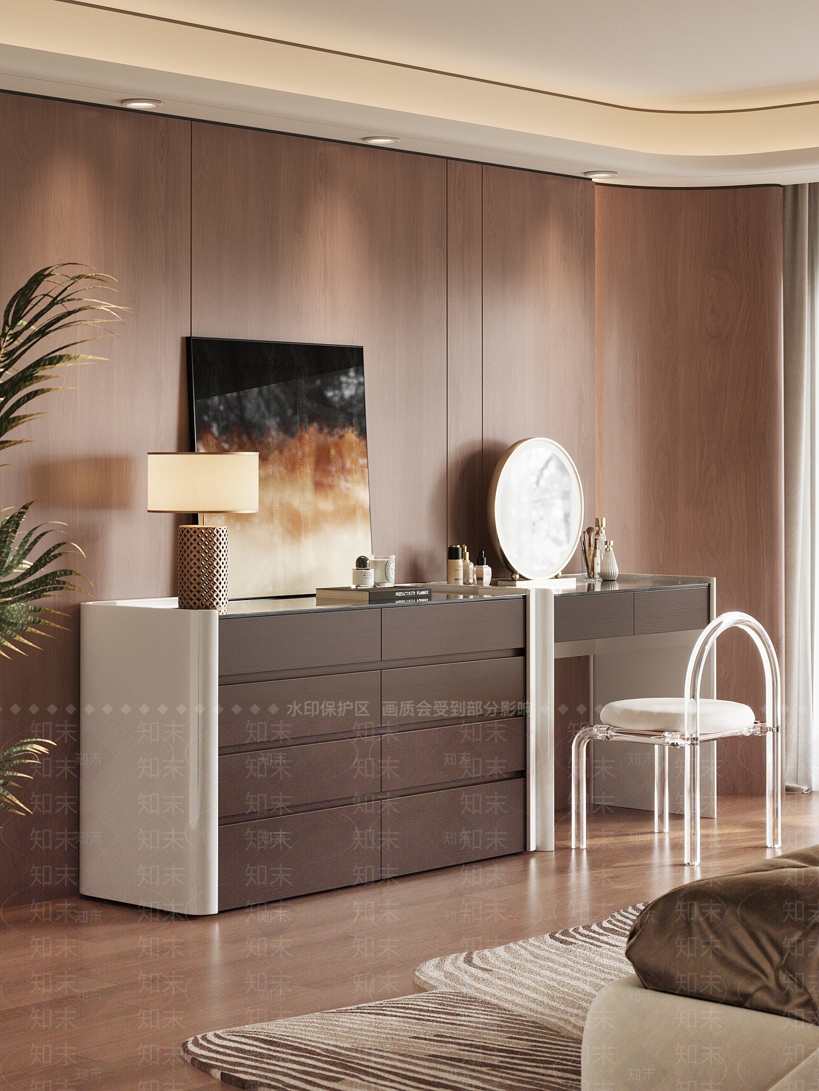 现代极简首饰柜3D模型下载【ID:1204220072】