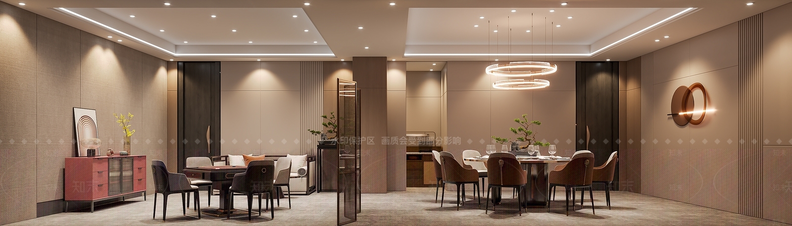 现代中餐厅3D模型下载【ID:1204197280】
