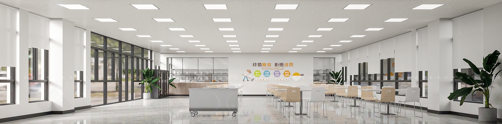 现代食堂3D模型下载【ID:1204197303】