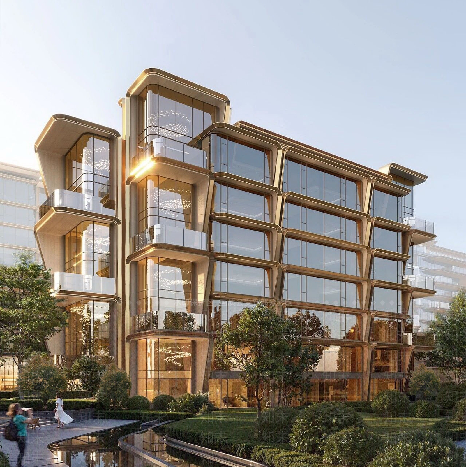 现代轻奢多层住宅SU模型下载【ID:1204198301】