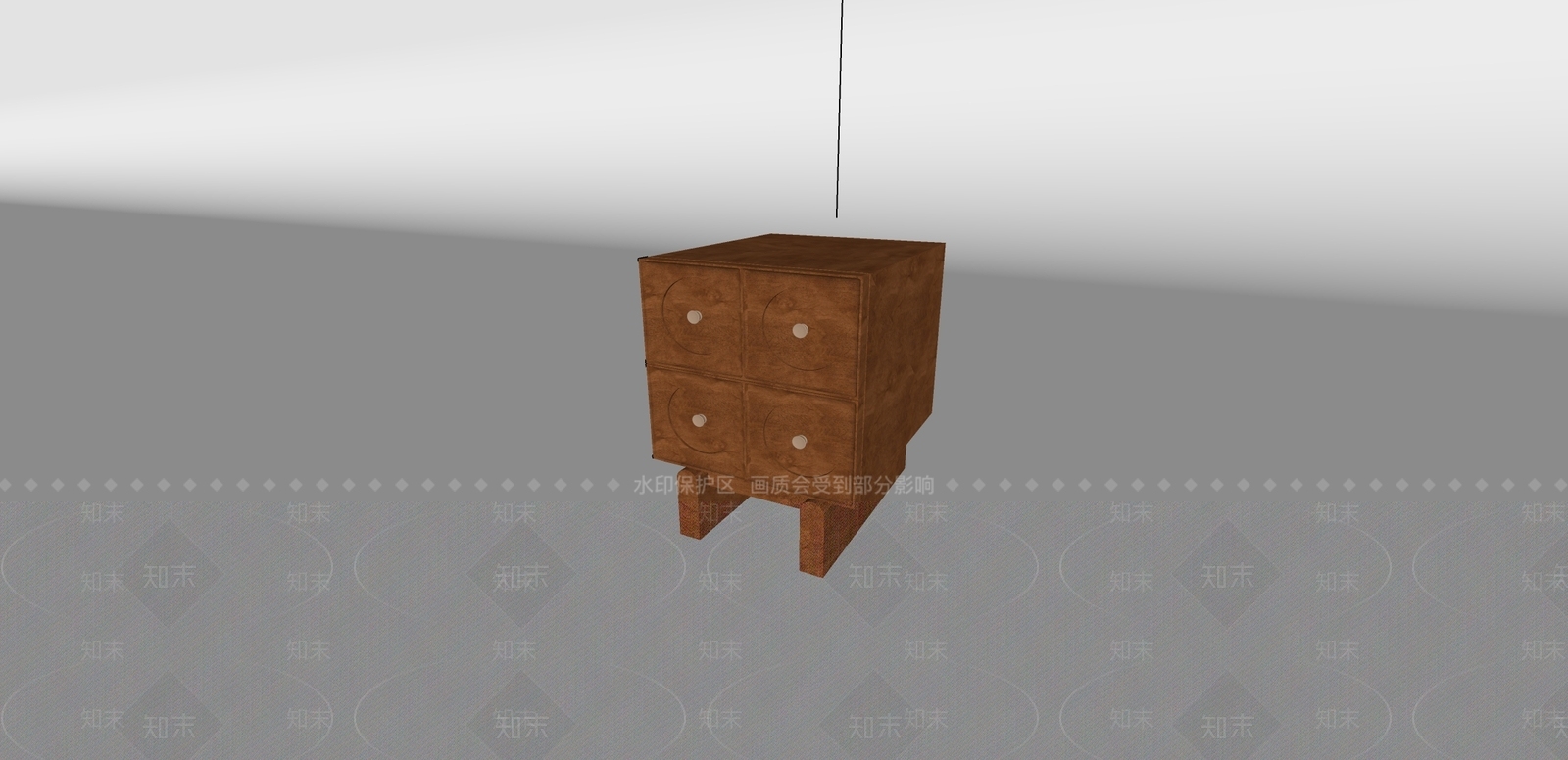 中古现代床头柜SU模型下载【ID:1204200132】