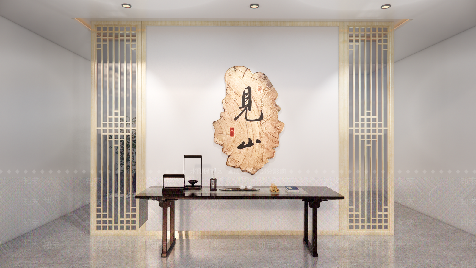新中式原木其他景观小建筑SU模型下载【ID:1204202187】