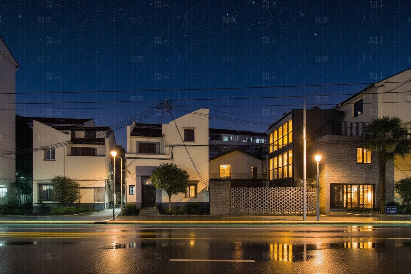 现代街道外景贴图下载【ID:1204204940】