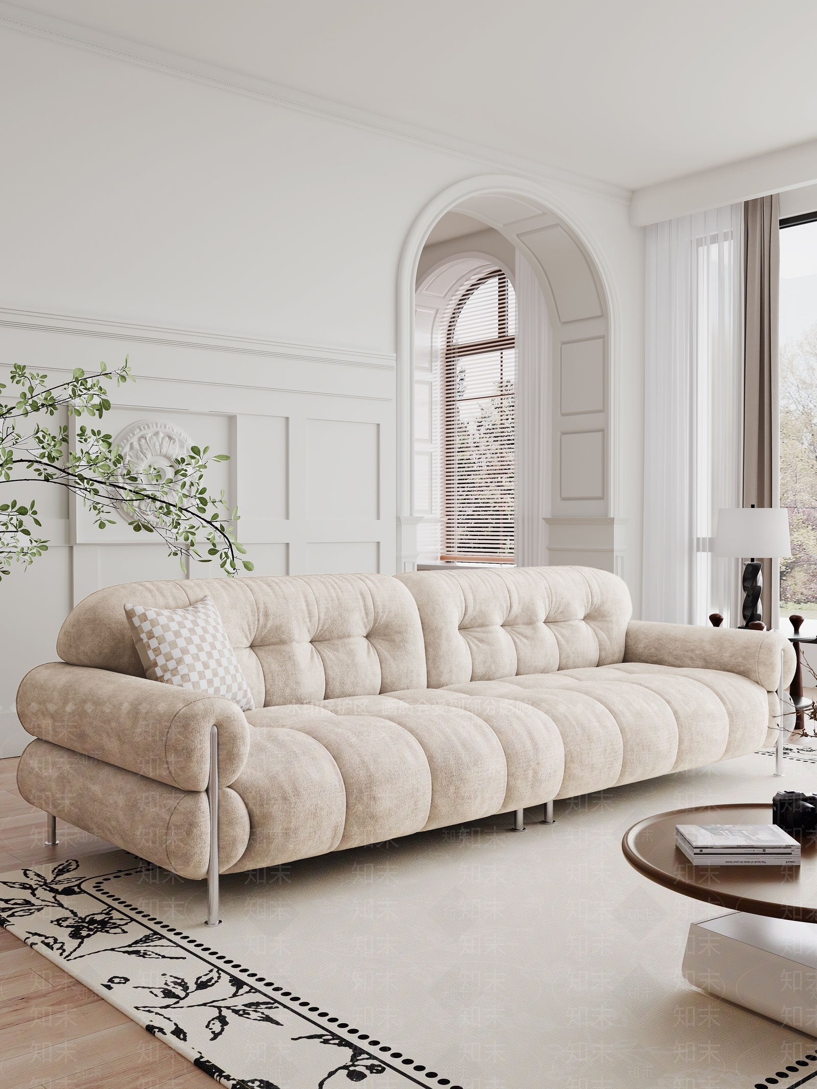 法式复古双人沙发3D模型下载【ID:1204205480】