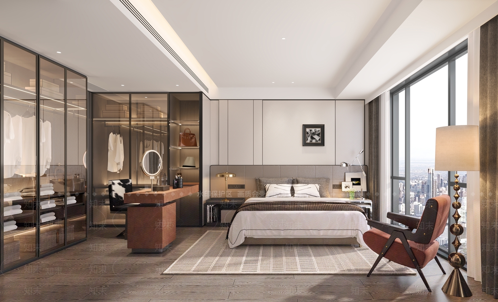 新中式现代家居卧室3D模型下载【ID:1204205904】