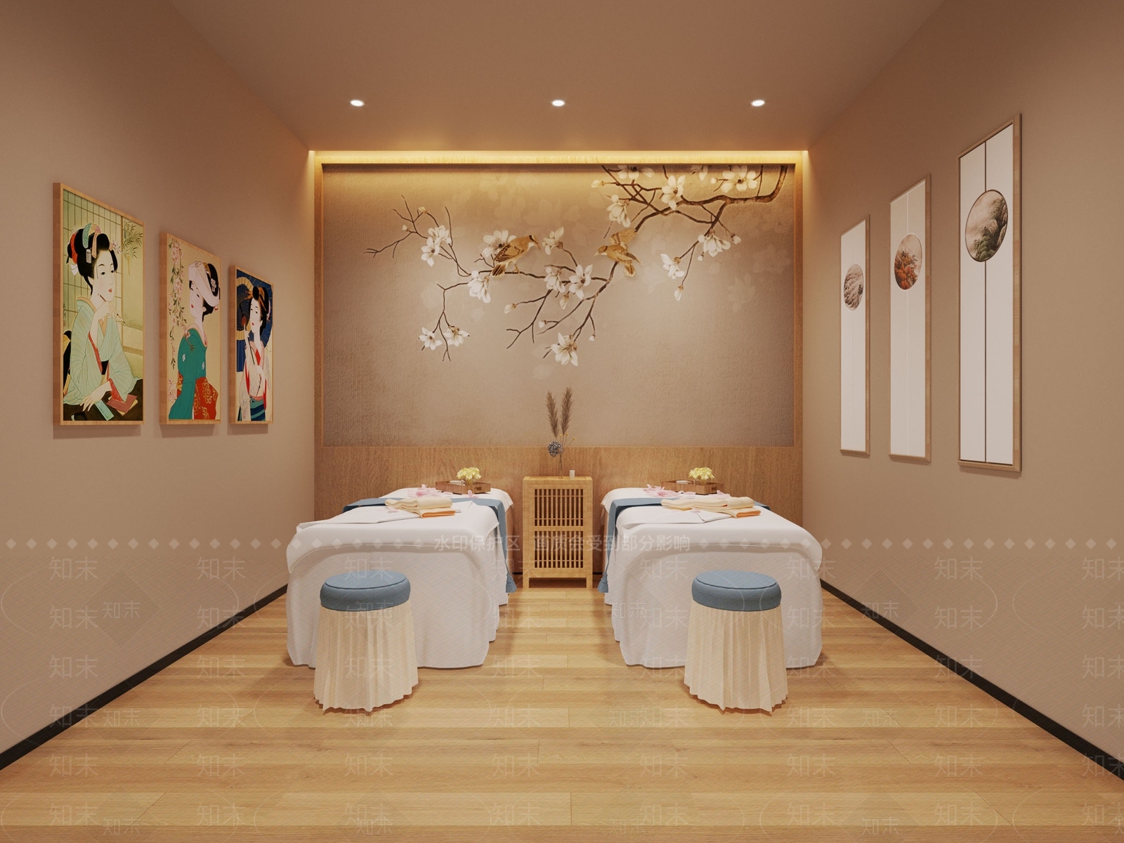 新中式美容院3D模型下载【ID:1204220400】