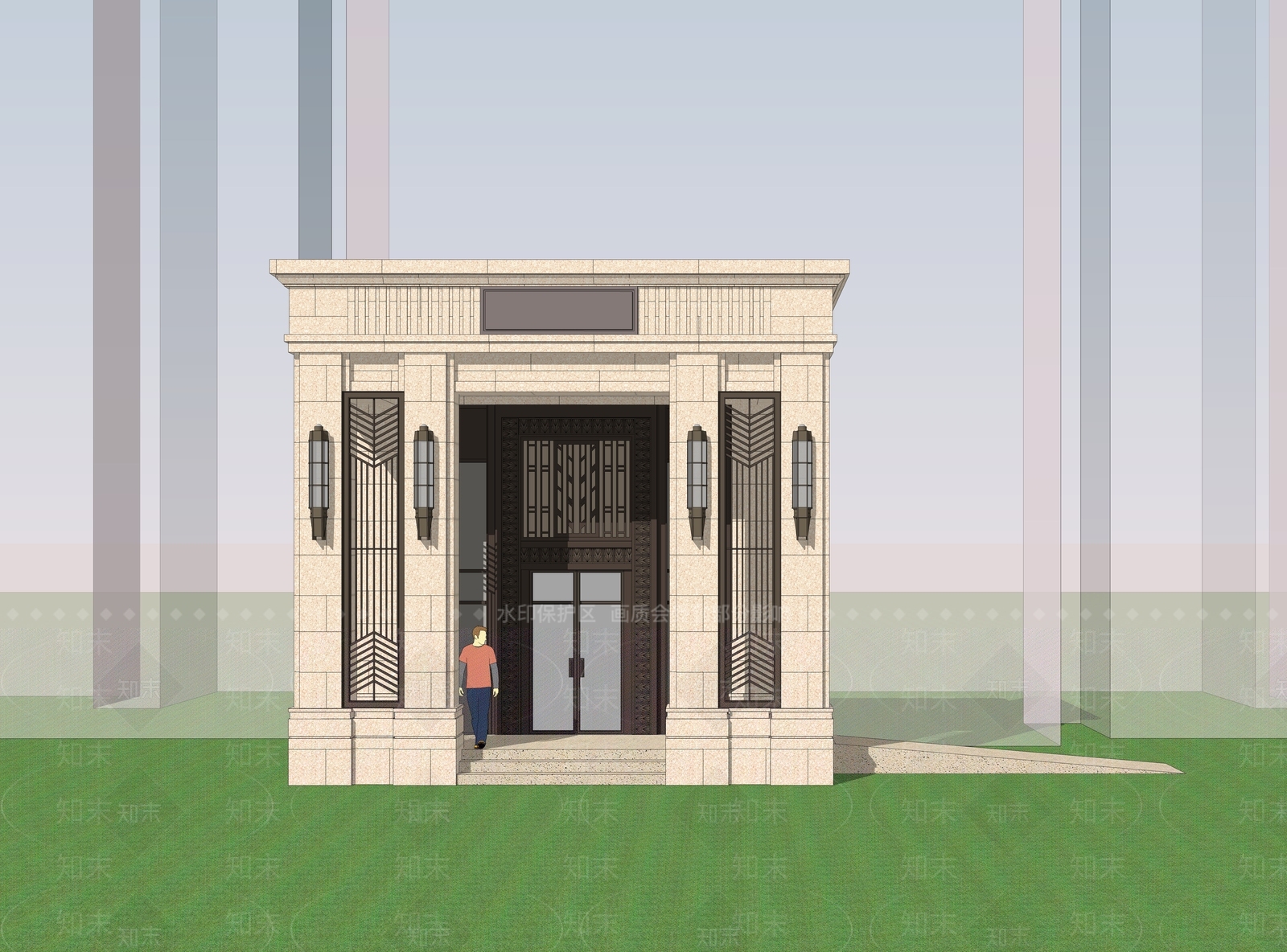 现代欧式小区建筑SU模型下载【ID:1204222487】