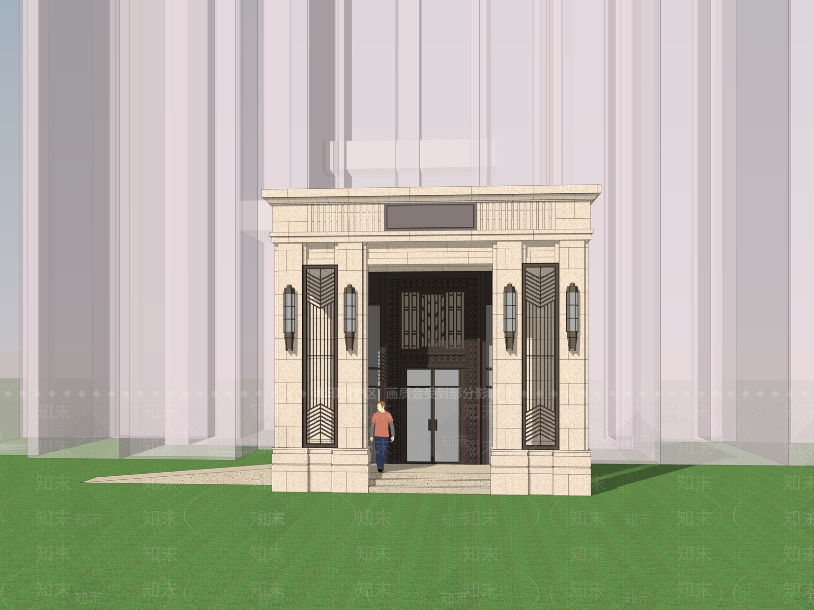 现代欧式小区建筑SU模型下载【ID:1204222487】