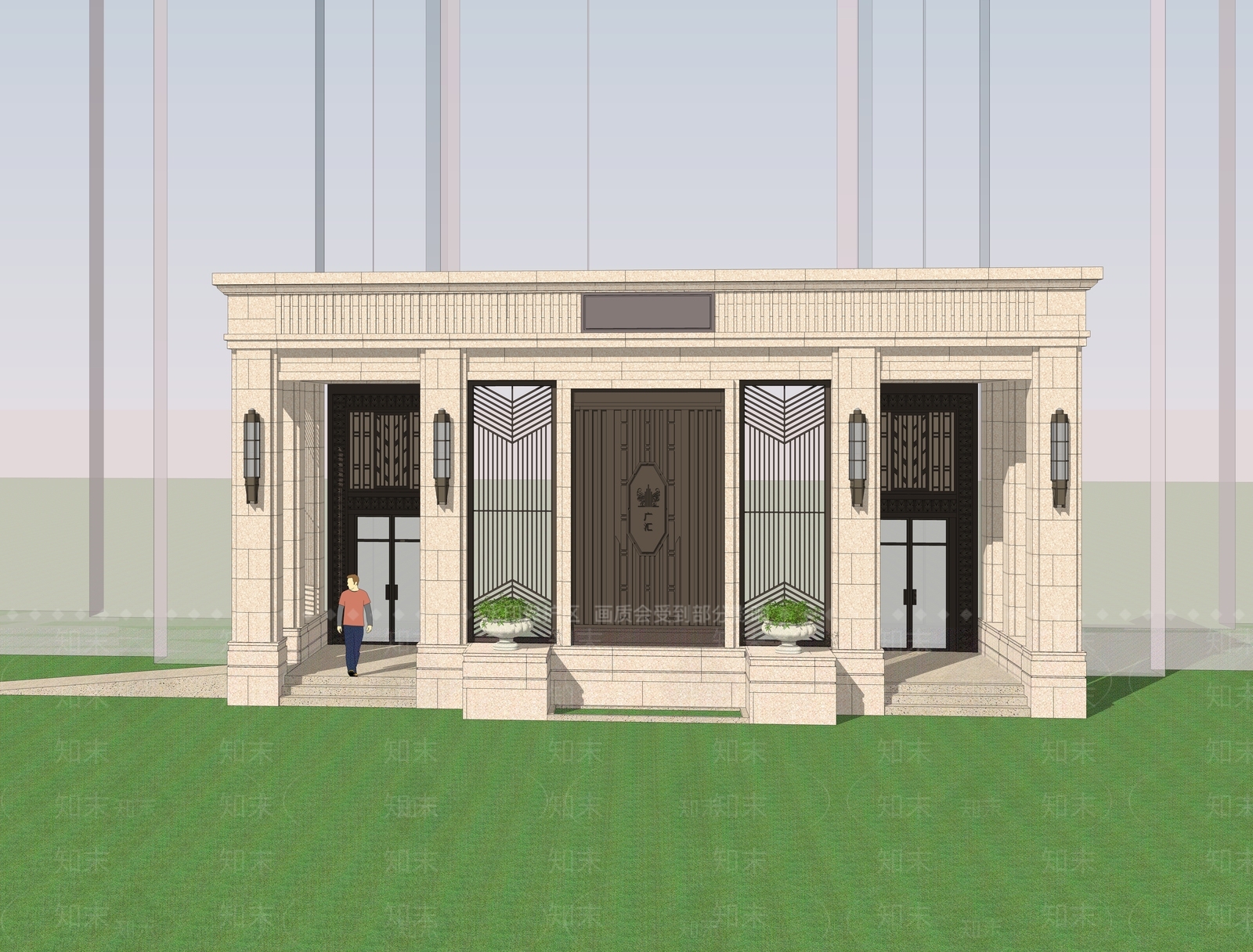 现代欧式小区建筑SU模型下载【ID:1204222487】