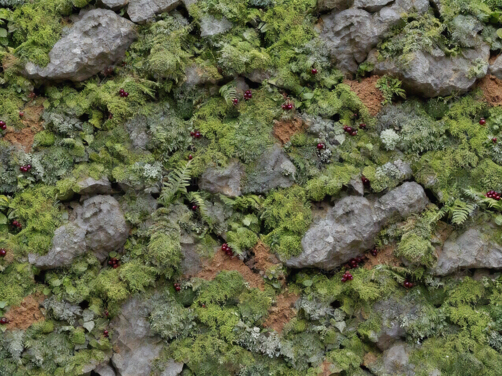 中式日式绿植墙贴图下载【ID:1204224788】