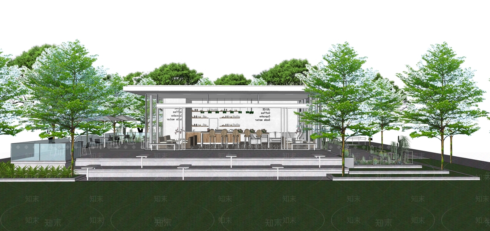 现代其他景观小建筑SU模型下载【ID:1204226936】