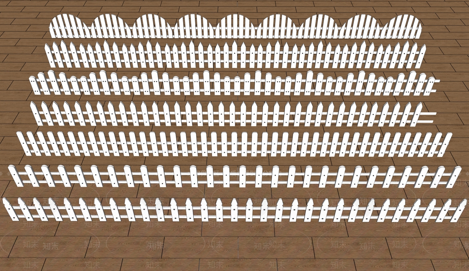 现代栅栏SU模型下载【ID:1204226929】