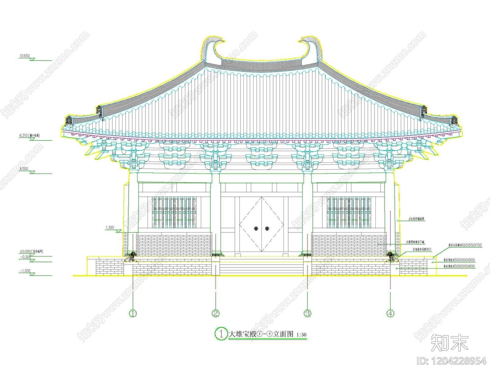 仿古建筑施工图下载【ID:1204228954】