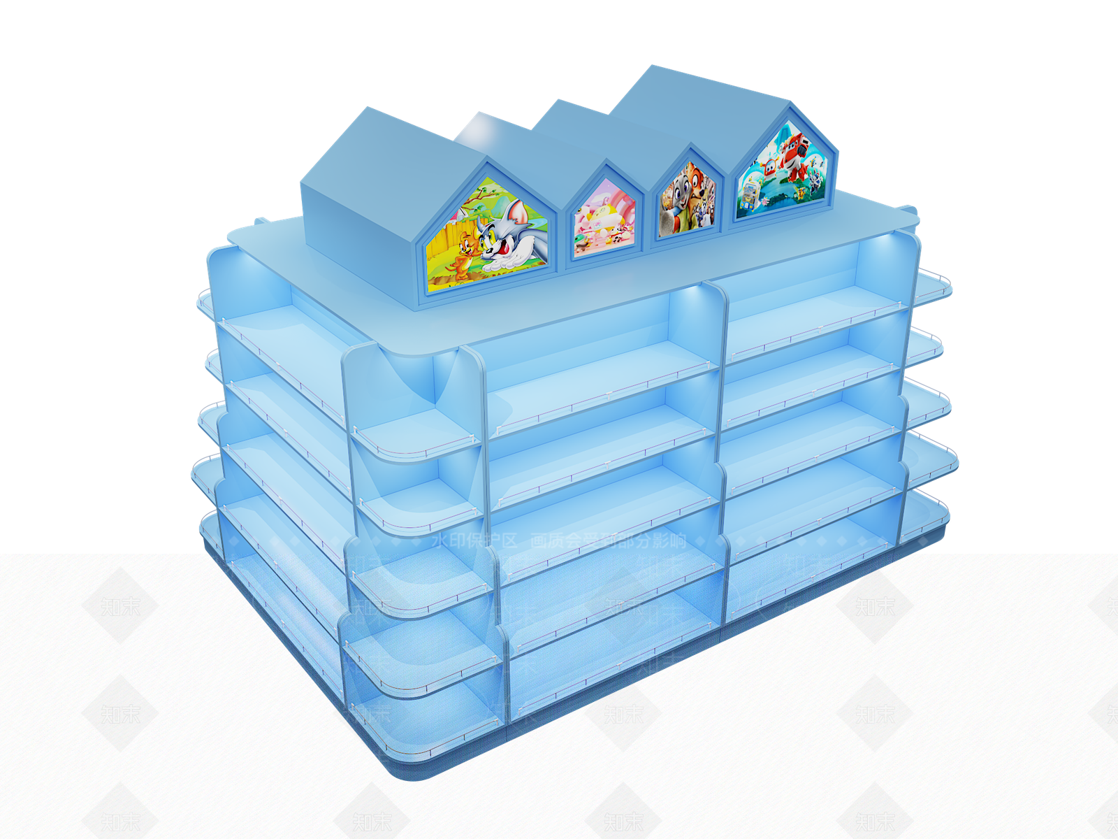 现代极简零食店3D模型下载【ID:1204230128】