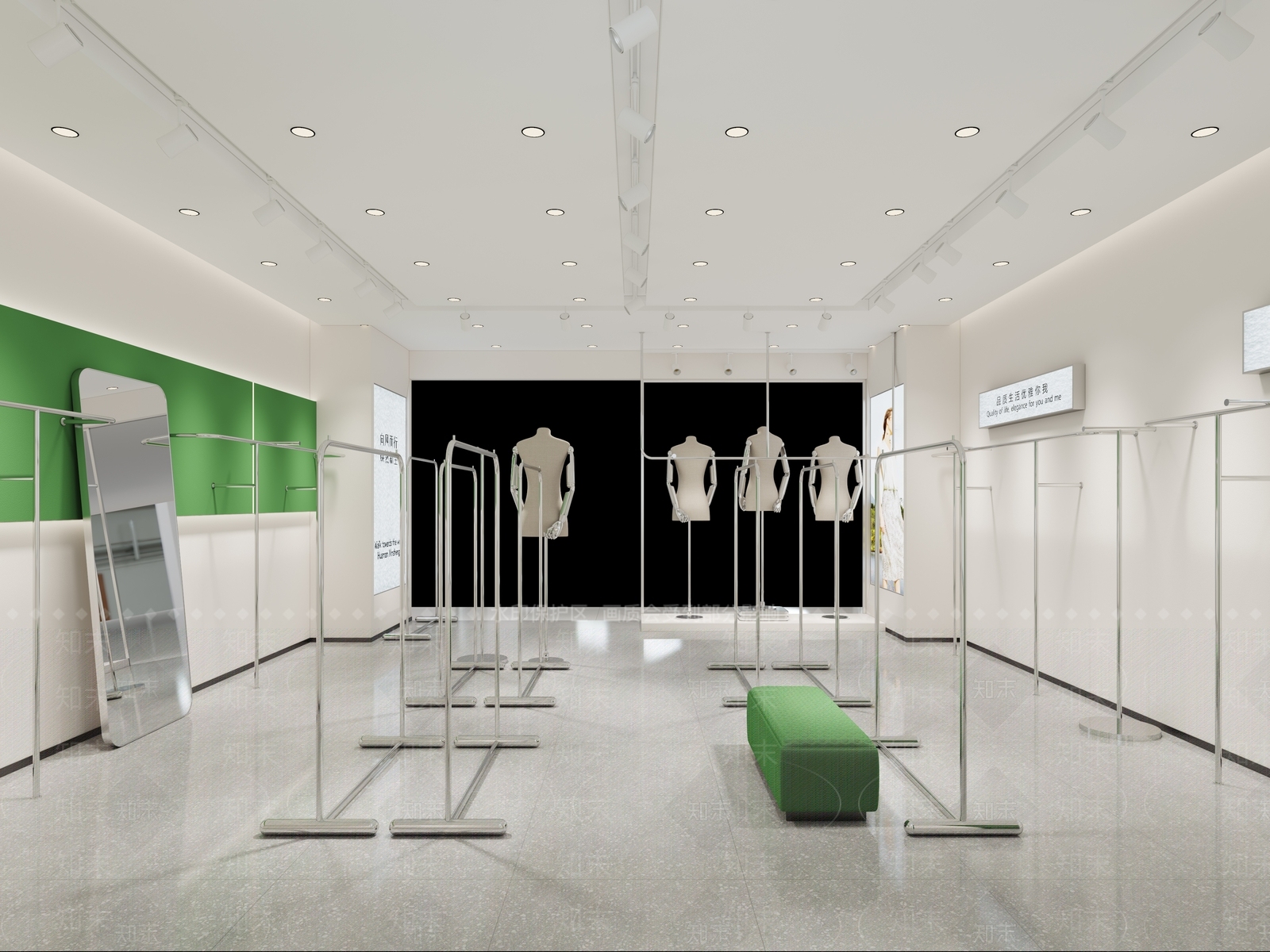 现代极简服装店3D模型下载【ID:1204230710】