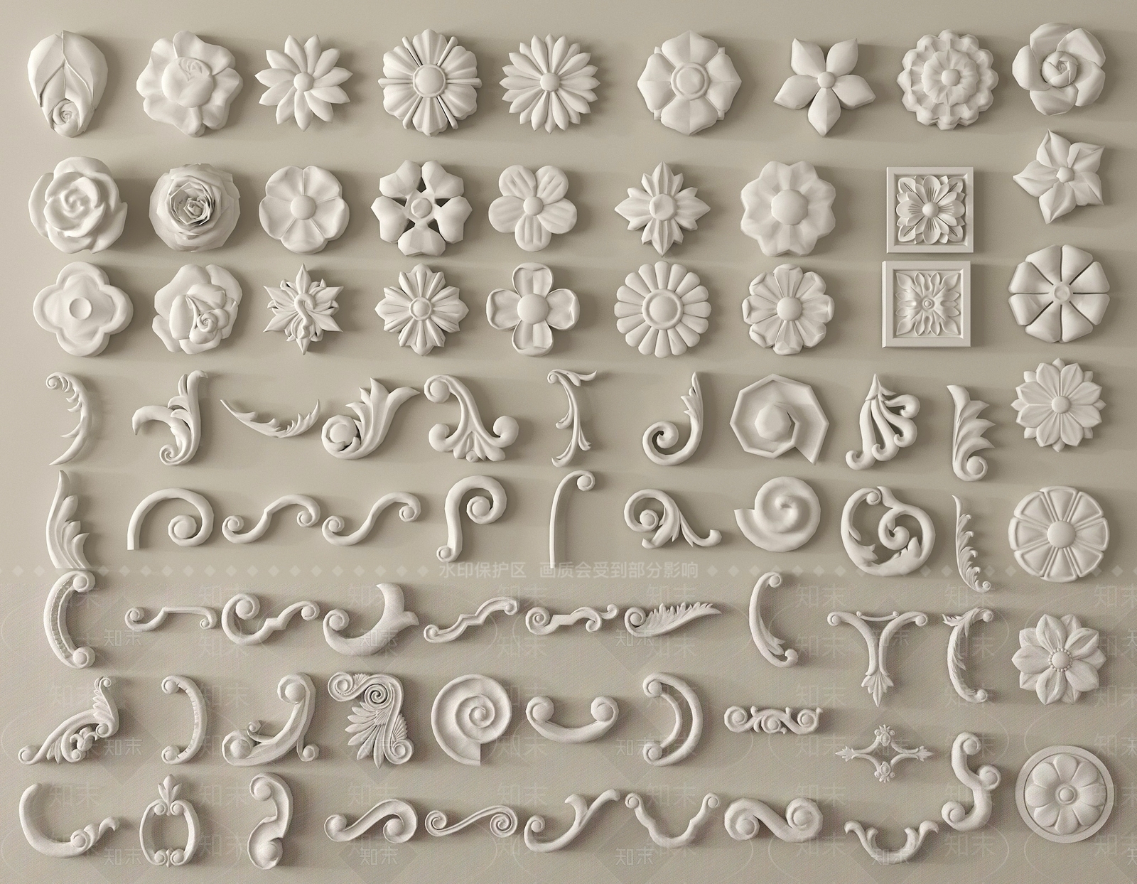 欧式雕花SU模型下载【ID:1204230864】