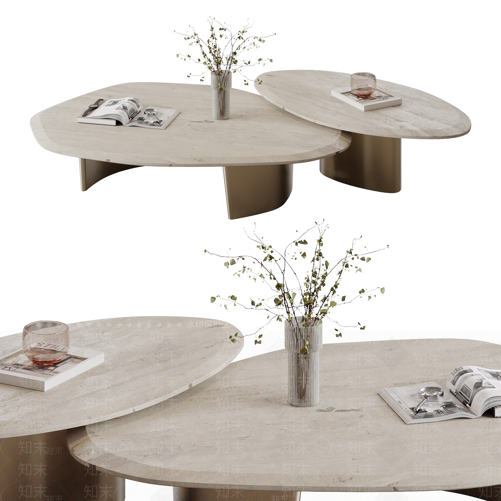 现代意式茶几SU模型下载【ID:1204231036】