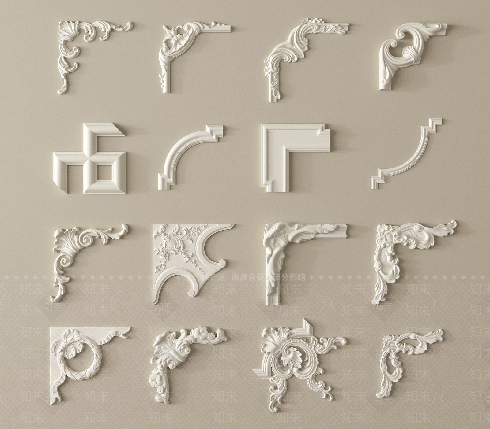 欧式雕花SU模型下载【ID:1204231137】