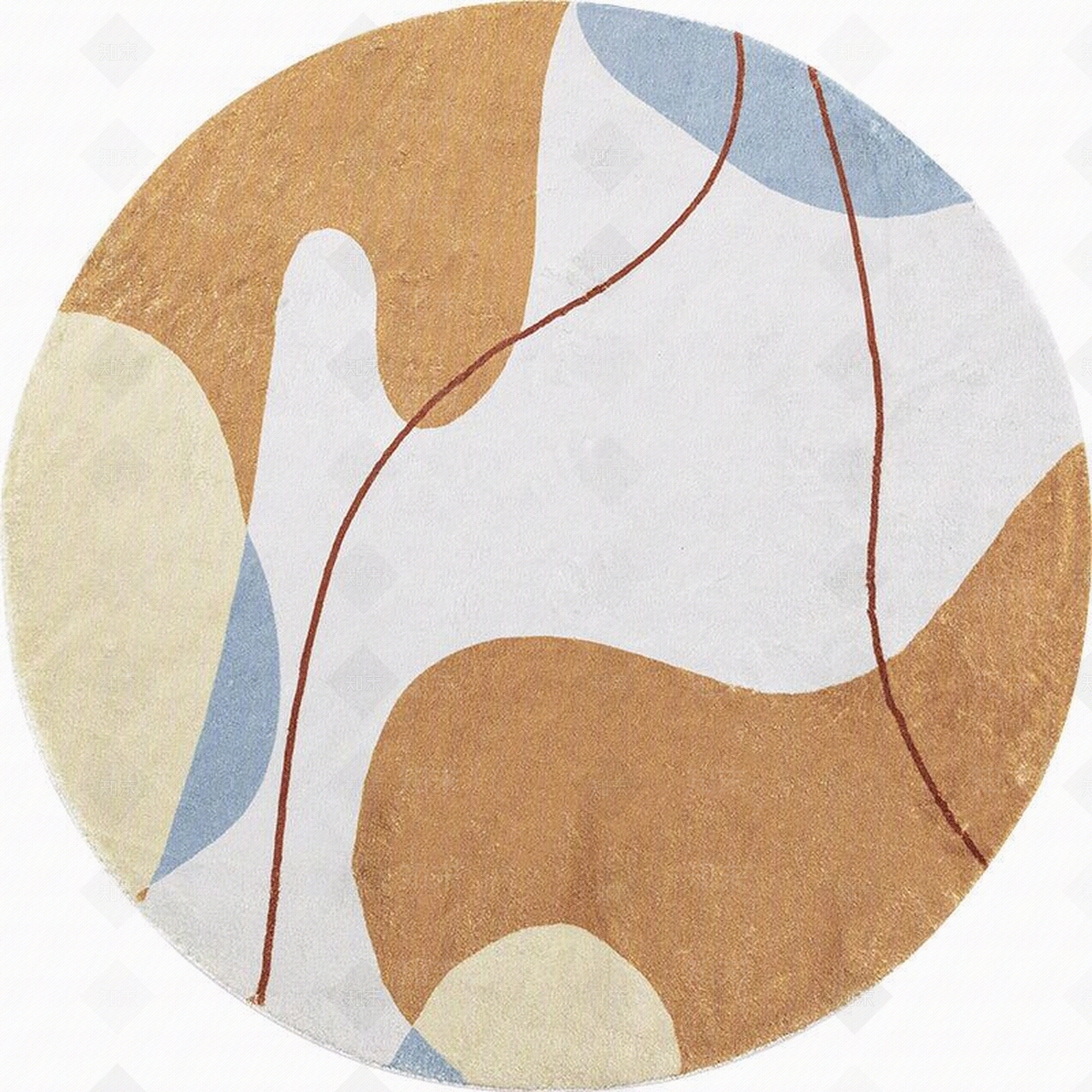 现代圆形地毯贴图下载【ID:1204233621】