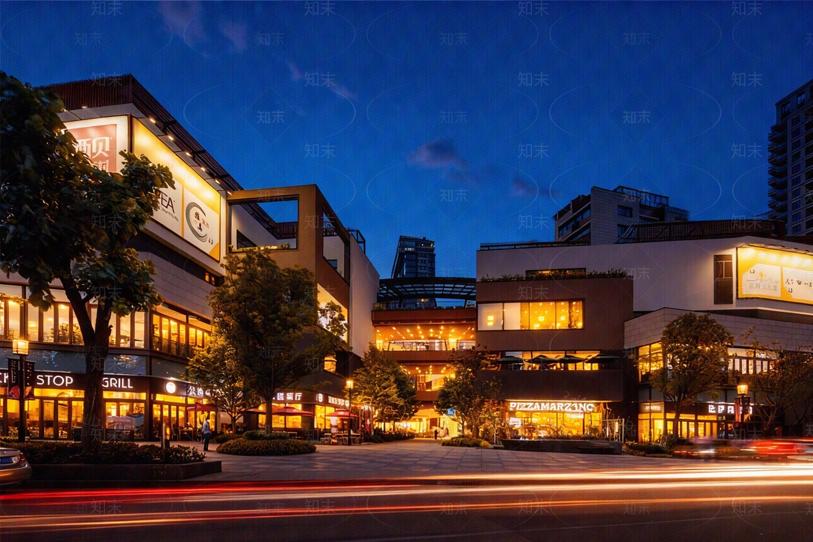 现代街道外景贴图下载【ID:1204234927】