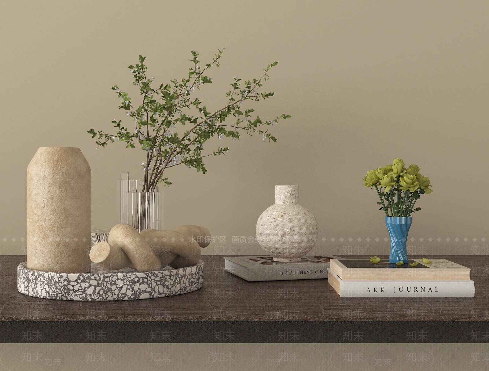 现代摆件组合3D模型下载【ID:1204234995】