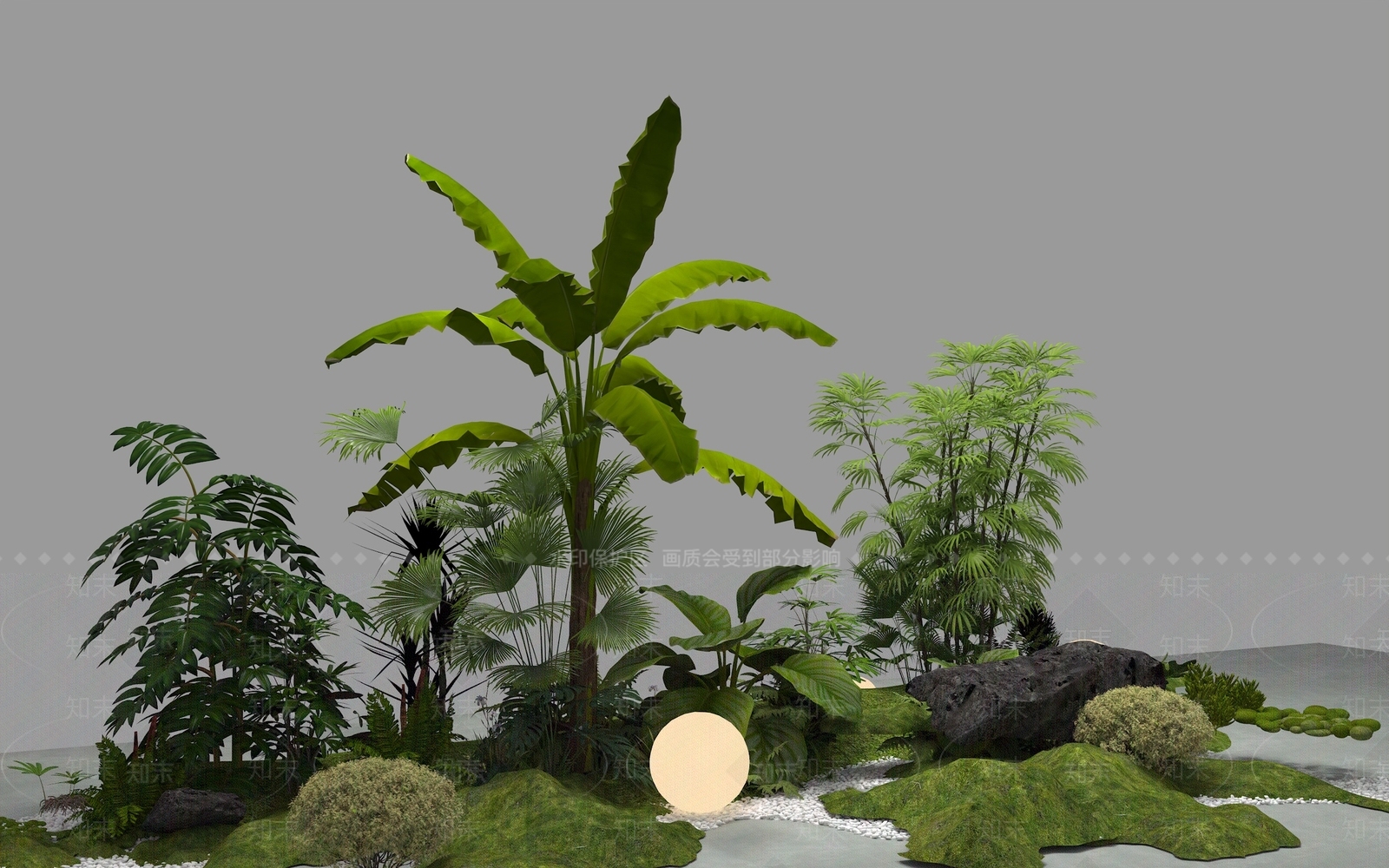 植物堆3D模型下载【ID:1204235327】