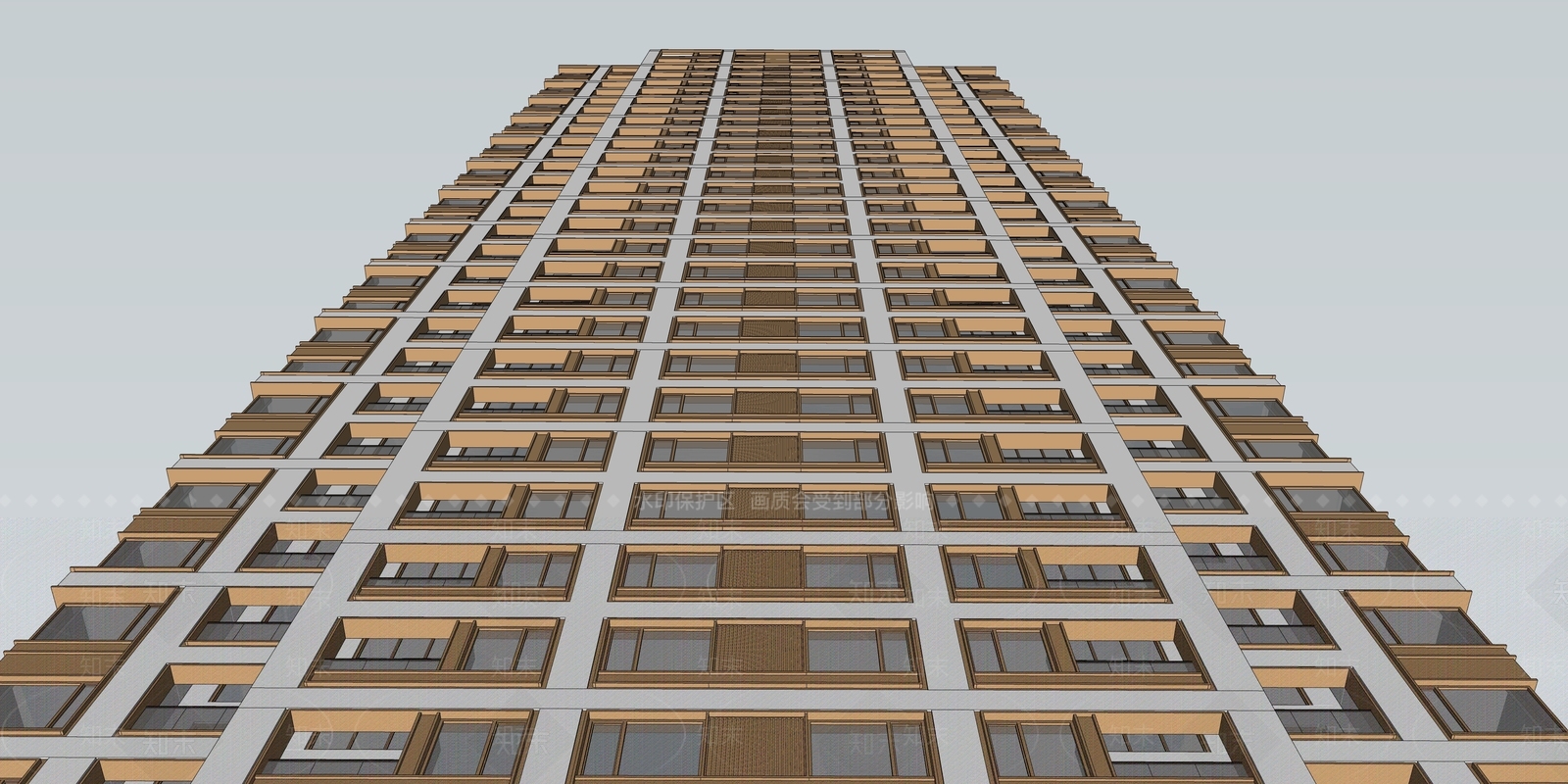 现代高层住宅SU模型下载【ID:1204236803】