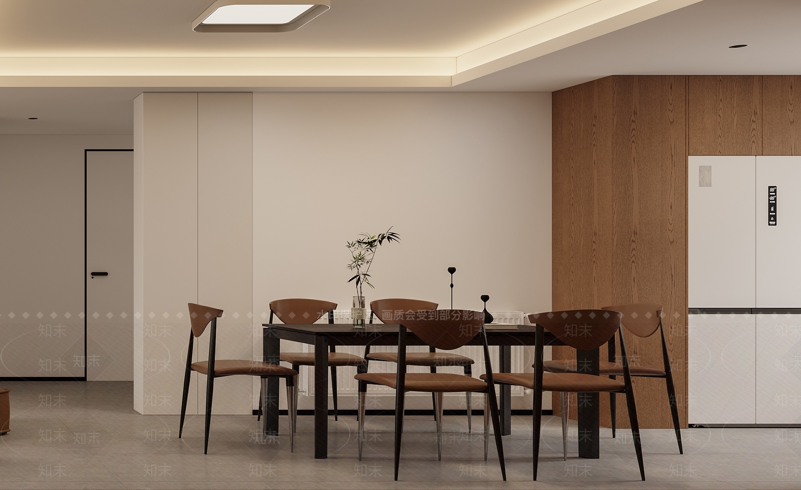 现代中古客餐厅3D模型下载【ID:1204241785】