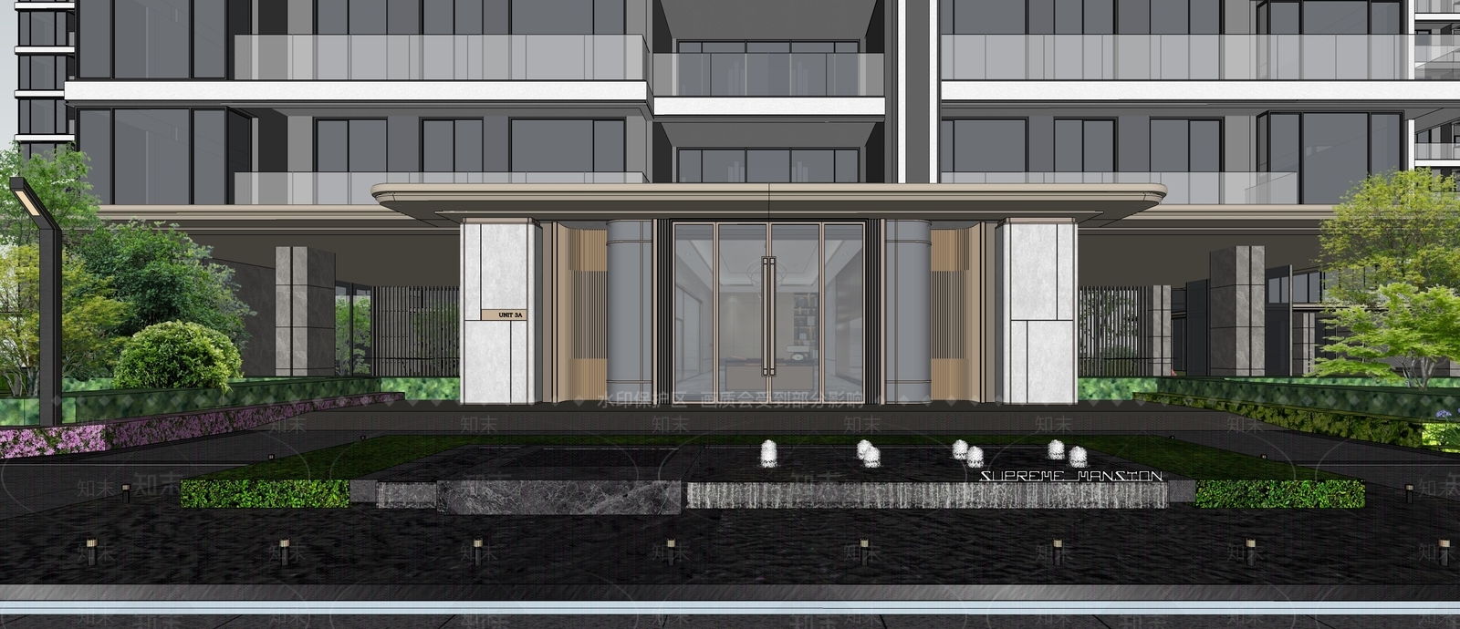现代轻奢多层住宅SU模型下载【ID:1204246375】