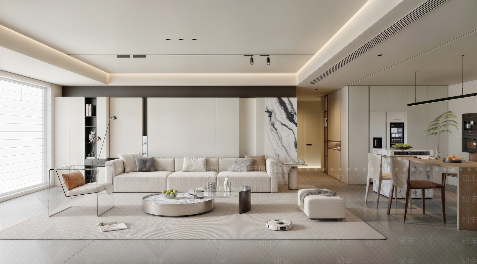 现代简约家居客厅3D模型下载【ID:1204251050】