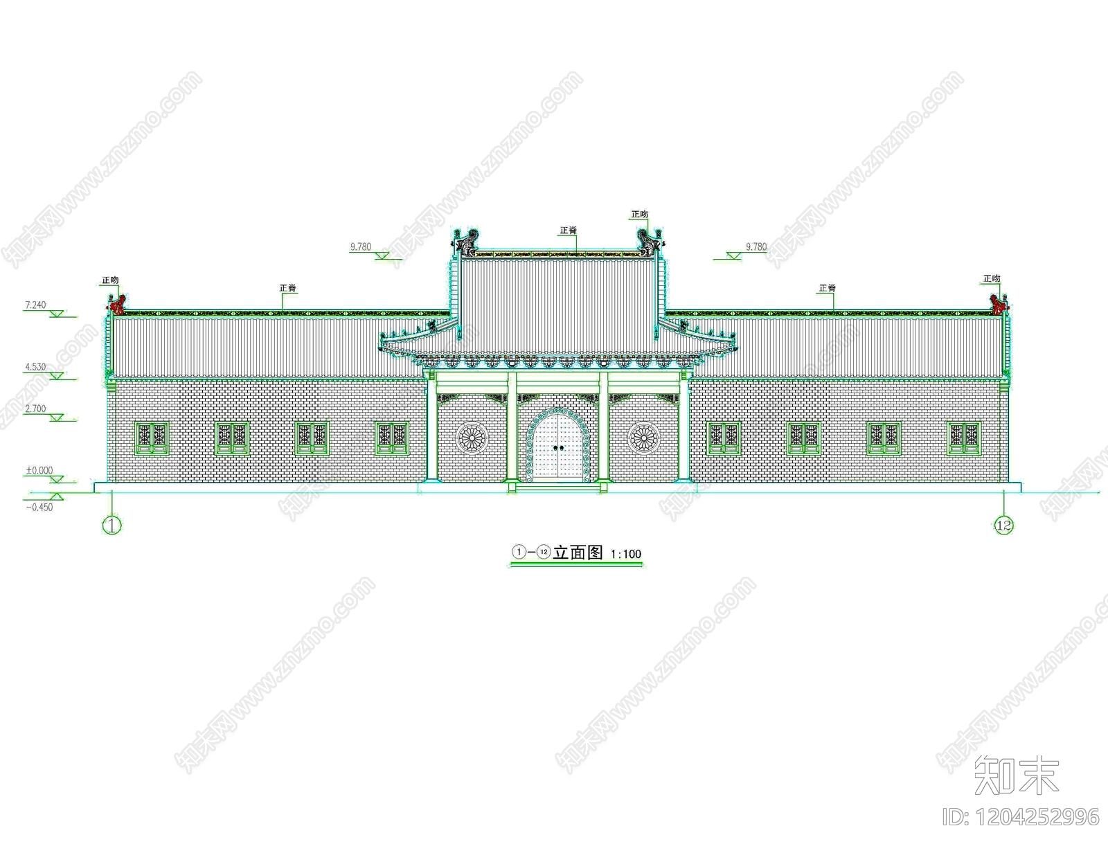 寺庙施工图下载【ID:1204252996】