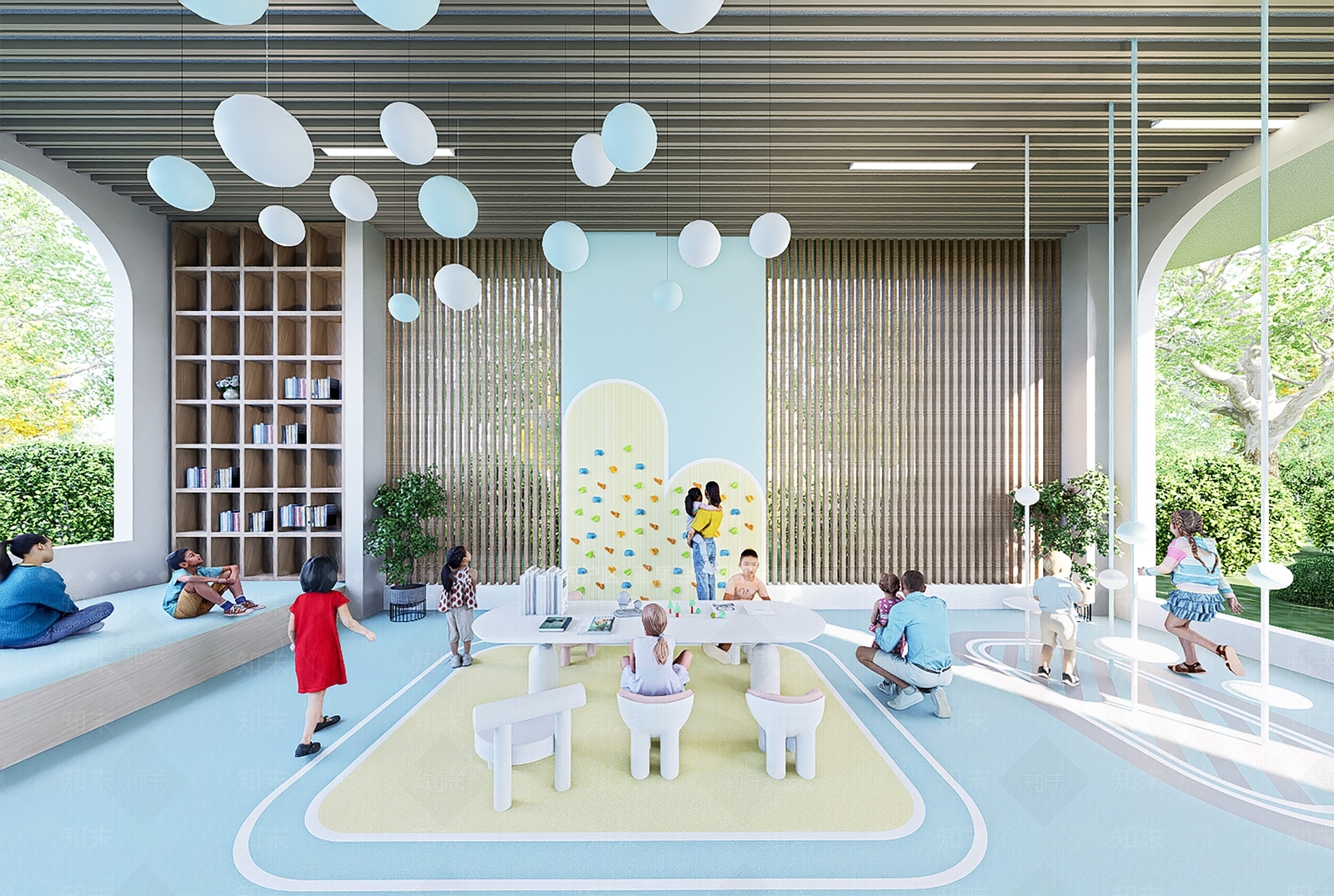 现代小区建筑SU模型下载【ID:1204253813】