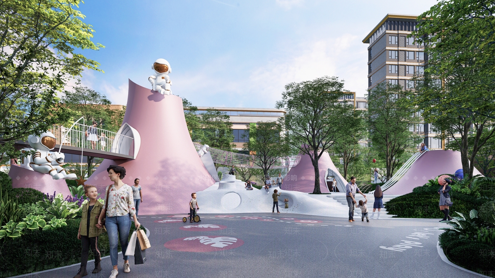 现代景观公园SU模型下载【ID:1204257711】