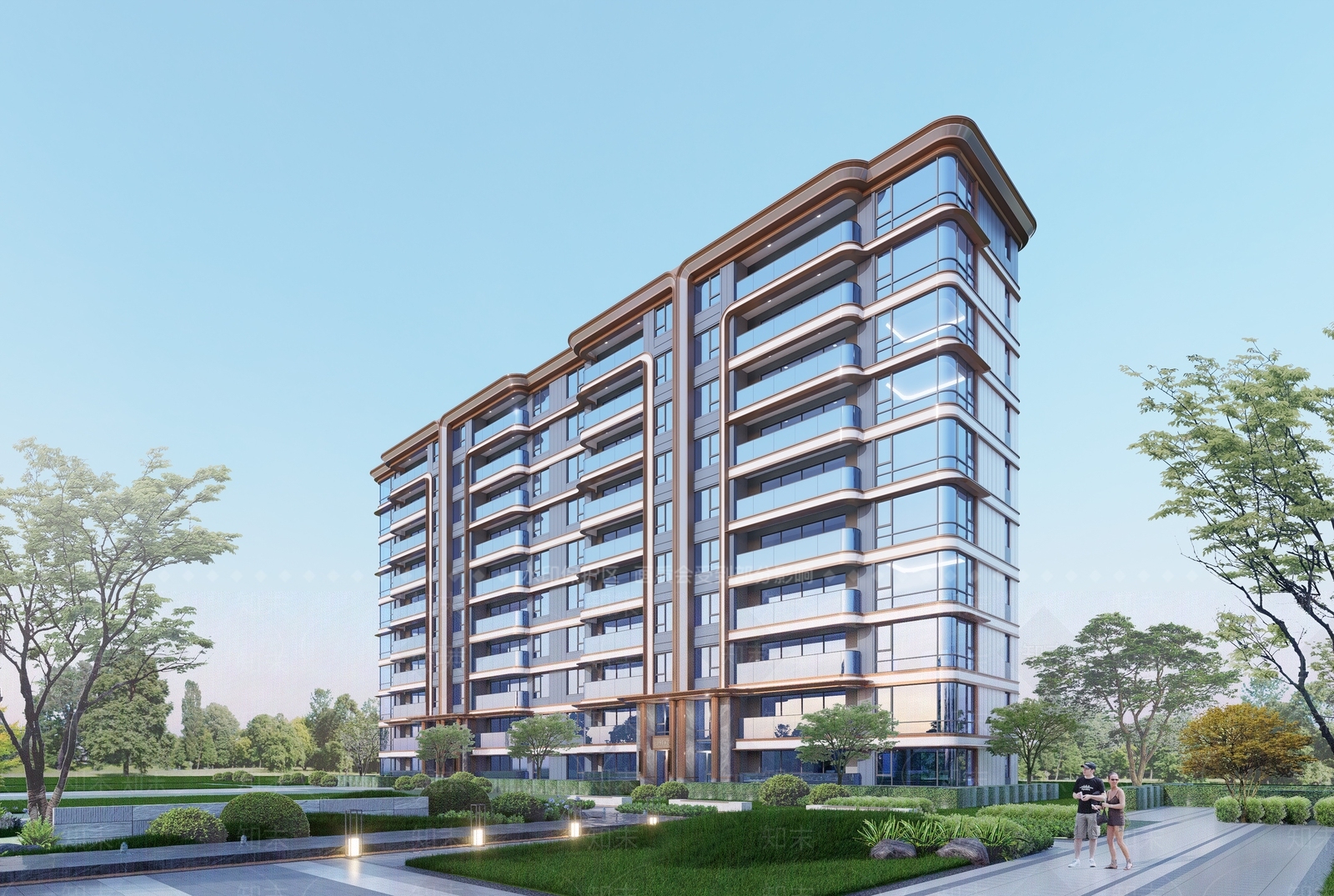 现代多层住宅SU模型下载【ID:1204259886】