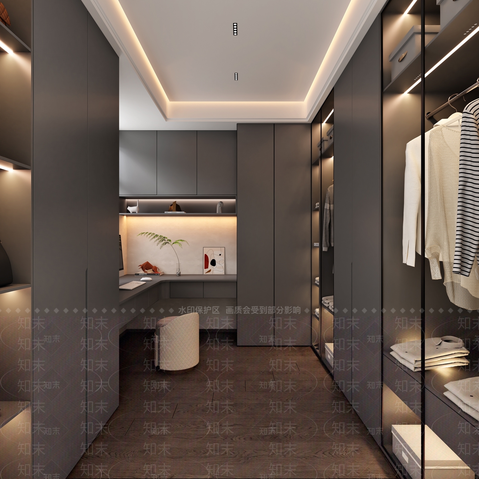 现代意式衣帽间3D模型下载【ID:1204260403】