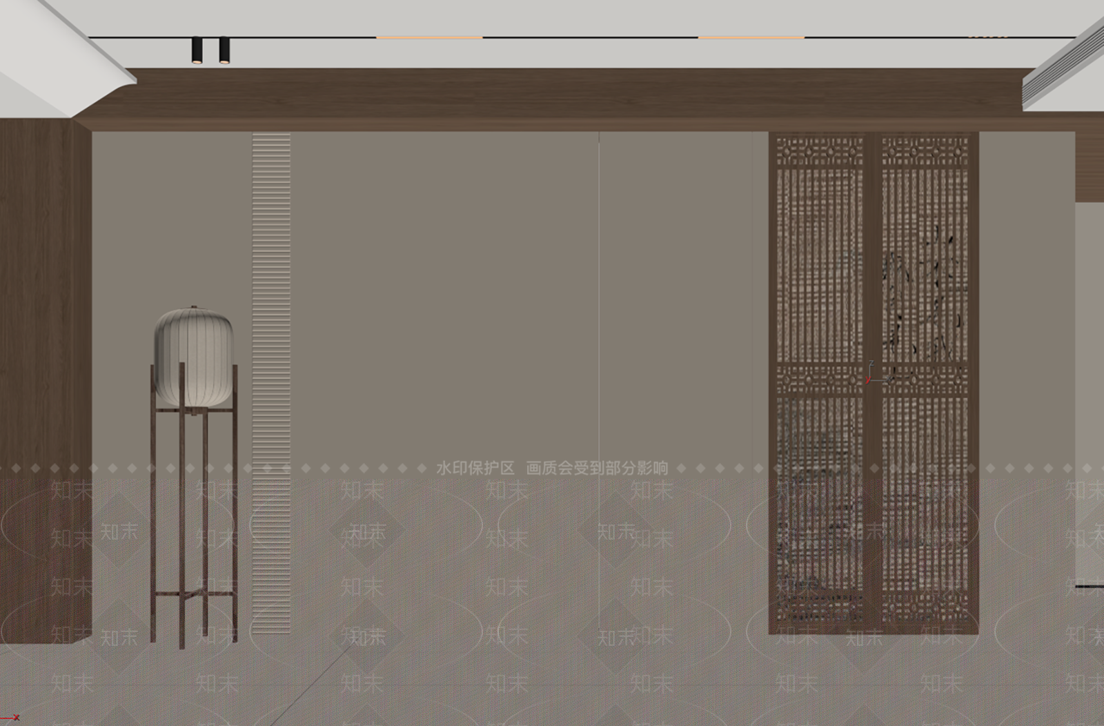 新中式禅意沙发背景墙3D模型下载【ID:1204260488】