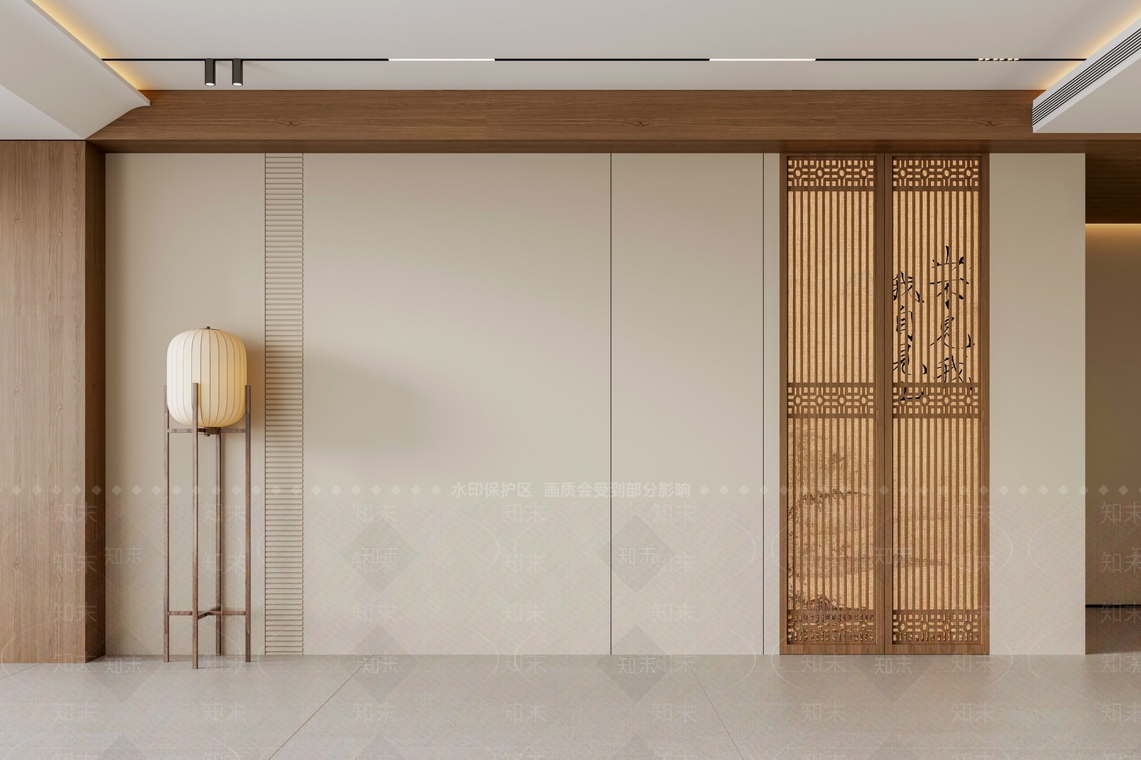 新中式禅意沙发背景墙3D模型下载【ID:1204260488】