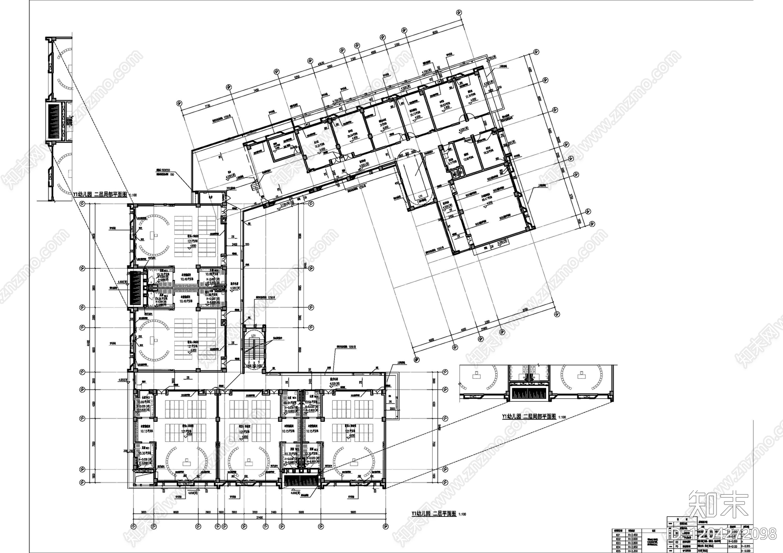 现代幼儿园建筑cad施工图下载【ID:1204272098】