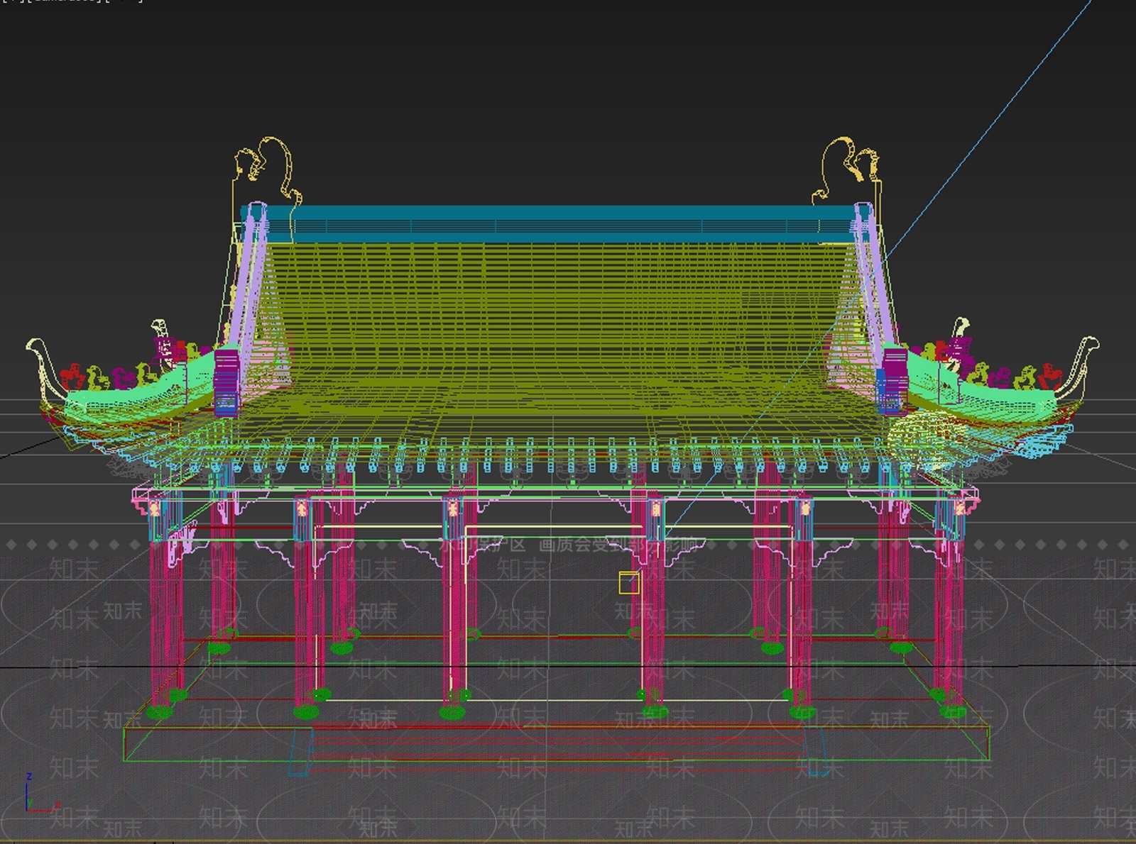 中式复古古建3D模型下载【ID:1204272938】