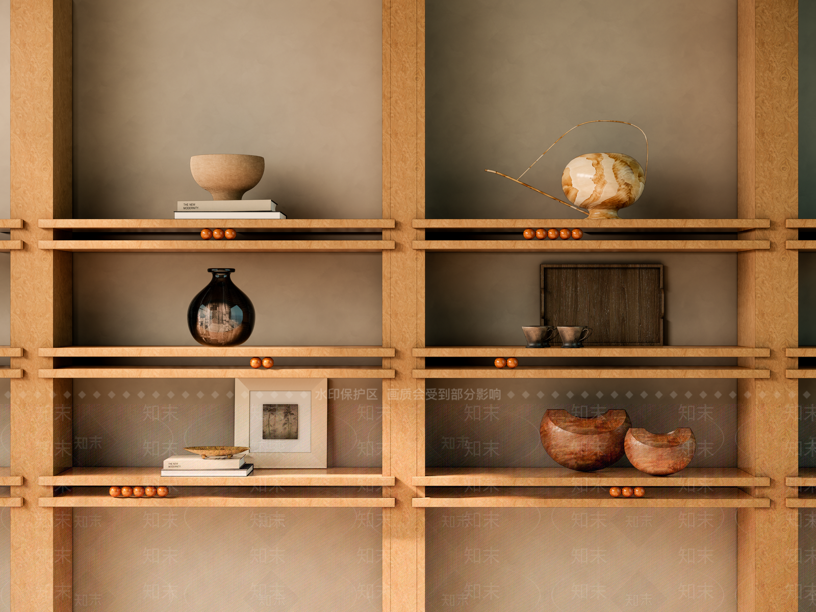 中古侘寂摆件组合3D模型下载【ID:1204274482】