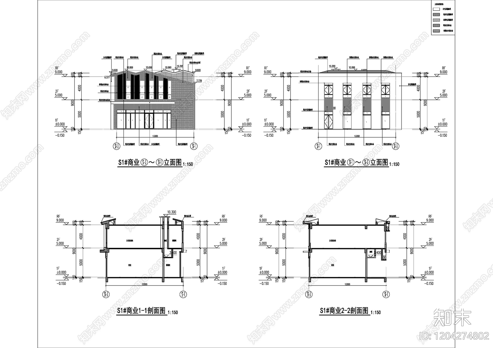 现代商业街cad施工图下载【ID:1204274802】